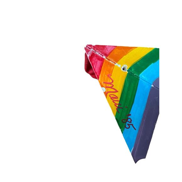 Vintage Christmas Ornament Lot Santa Figures Wood Cloth Maui ’85 Bear Stocking - Picture 6 of 8